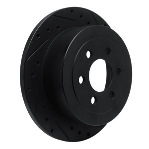 Dodge Dakota Brake Rotor (1) - Rear Right - R1 Concepts - Drilled & Slotted - Black - `03-`04 Dodge Dakota Brake Rotor (1) - Rear Right - R1 Concepts - Drilled & Slotted - Black - `03-`04